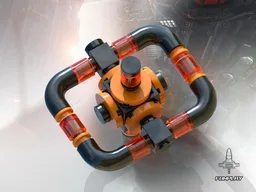 Spinning Top #39 Orange Energy Tube Reactor