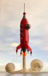 Retrofuturistic Rocketship
