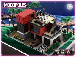 LEGO MOC Modern Custom House #2 (High Tech) | PDF instructions (NO PARTS)