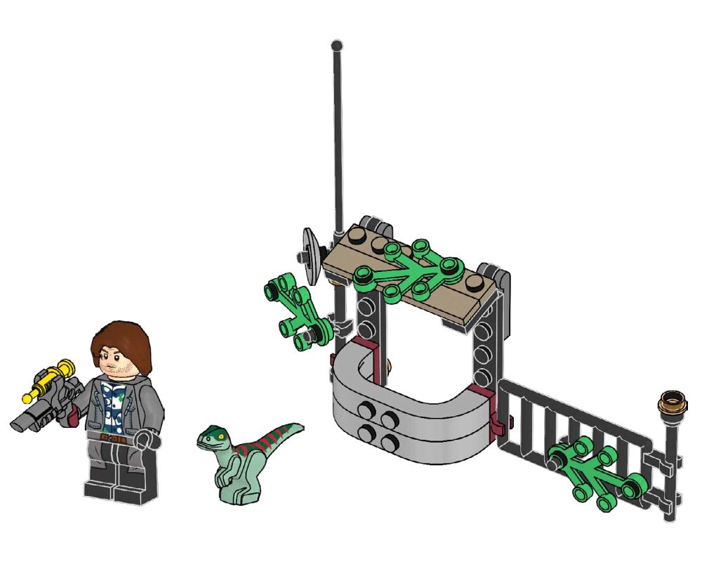 Lego Rainn Delacourt with Raptor