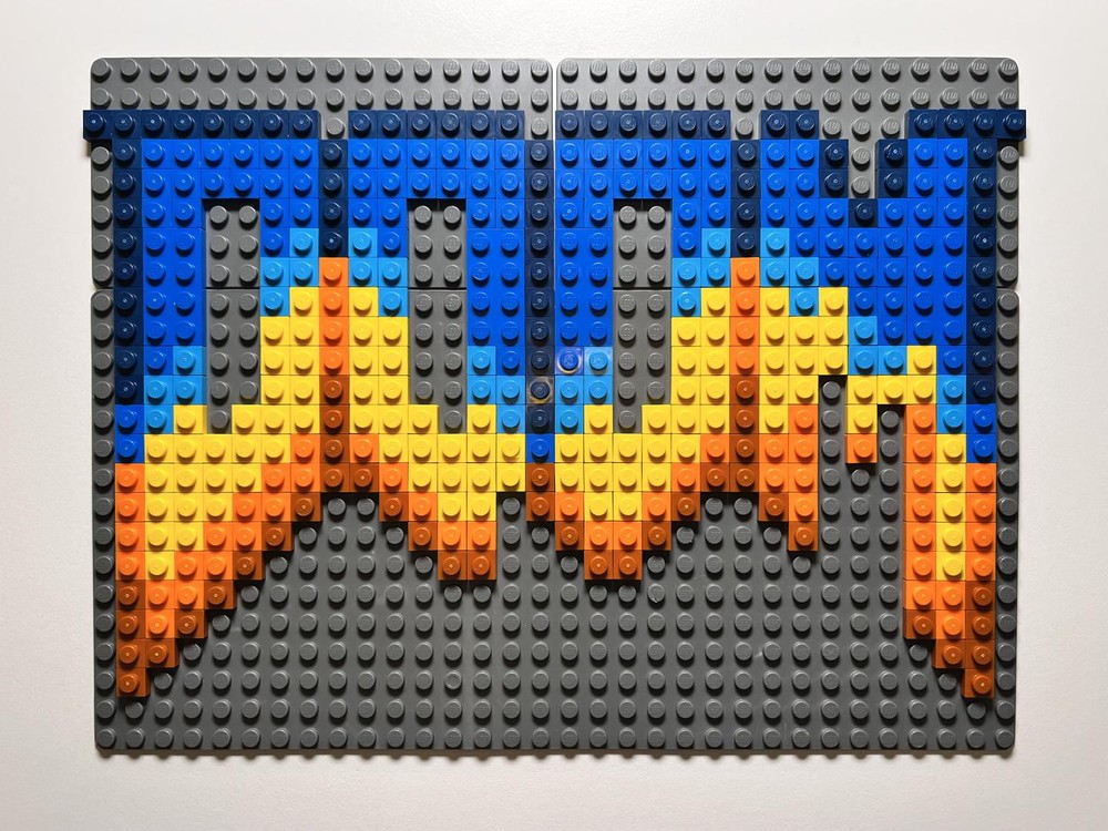 Lego DooM Pixel Logo Mosaic 32x24