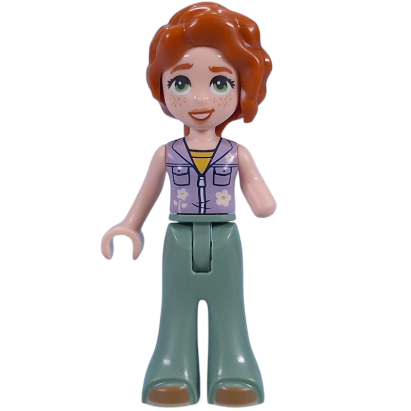 Lego Autumn - Lavender Top, Sand Green Pants, Flower