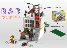 LEGO MOC Cocktail Bar (31131"Downtown Noodle Shop" Alternative)