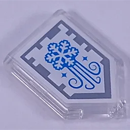 Tile Special 2 x 3 Pentagonal with Nexo Power Shield Print - Arctic Breath / Trans-Clear