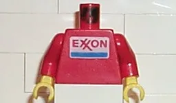 Torso Exxon Logo Pattern / Red Arms / Yellow Hands