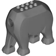 Animal Body Part, Elephant Body with 8 Studs / Light Bluish Gray