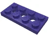 Technic Plate 2 x 4 [3 Holes] / Dark Purple