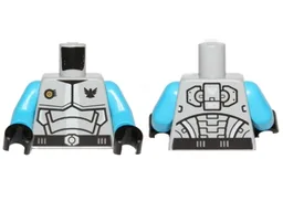 Torso Galaxy Squad Armor with Number 30 on Back Pattern / Dark Azure Arms / Black Hands