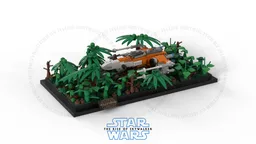 Micro Diorama : Episode 9 AJAN KLOSS Base T-70 Starfighter