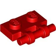 Plate Special 1 x 2 Side Handle [Free Ends] / Red