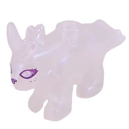 Creature, Treasure Creature with Dark Purple/Silver Eyes Print / Opal Trans-Clear