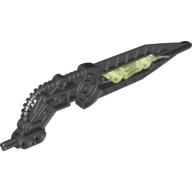 Lego Large Figure Wing, Angled with Hose and Glow in Dark Center (Atakus) / Black
