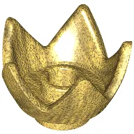 Crown / Flower / Egg Shell Half / Pearl Gold