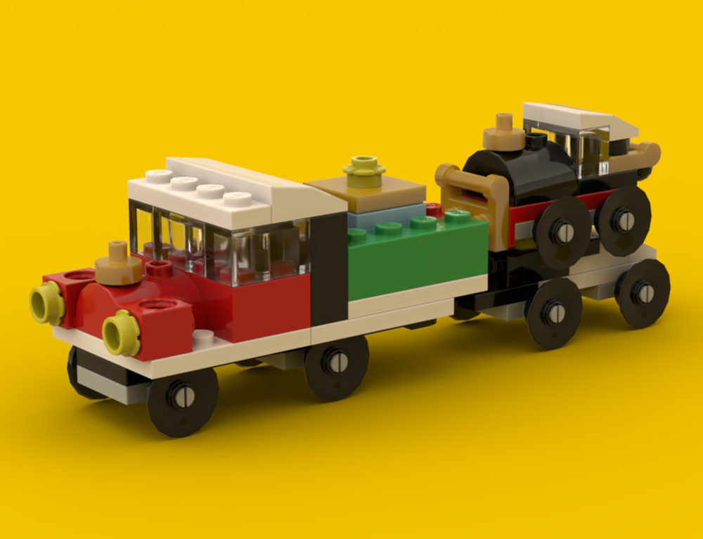 Lego old fashioned christmas truck