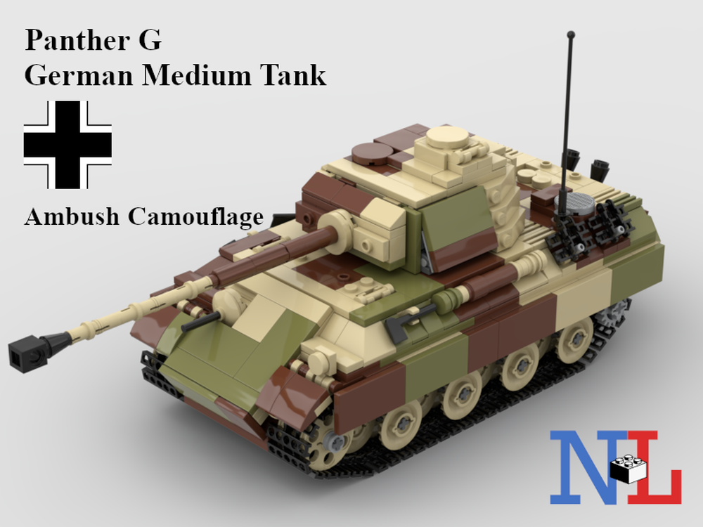 Lego WW2 Panther G German Tank (Ambush)