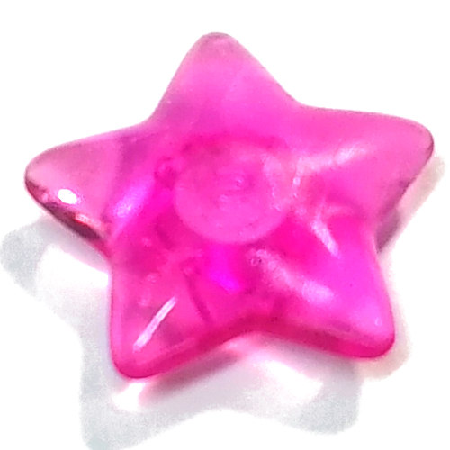 Lego Clikits Icon, Star 2 x 2 Small with Pin [Polished] / Trans-Dark Pink