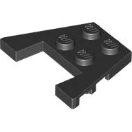 Wedge Plate 3 x 4 with Stud Notches [Reinforced Underside] / Black