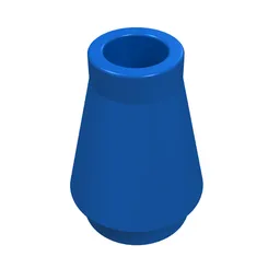 Cone 1 x 1 [No Top Groove] / Blue