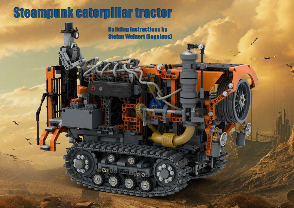 Lego Steampunk Caterpillar Tractor