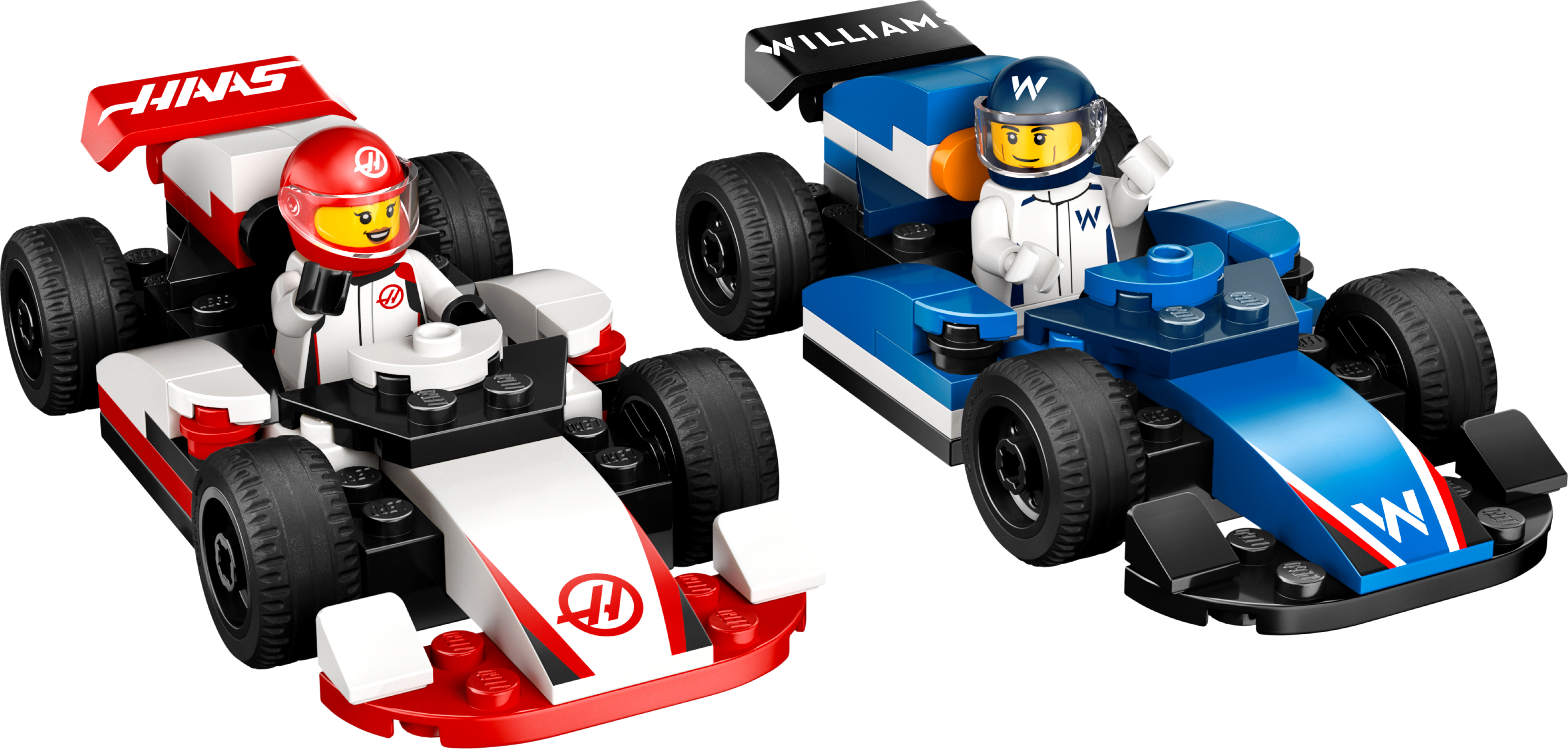 Lego F1 Williams Racing & Haas F1 Race Cars