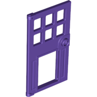 Lego Door 1 x 4 x 6 with Pet Door / Dark Purple