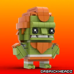 Blanka (Street FIghter II) Custom Brickheadz