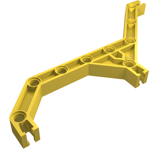 Lego Znap Beam 16, 9 Holes, 5 Bends / Yellow