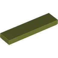 Tile 1 x 4 with Groove / Olive Green