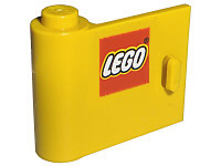 Lego Door 1 x 3 x 2 Left with LEGO Logo without Border Pattern (Sticker) - Set 2148