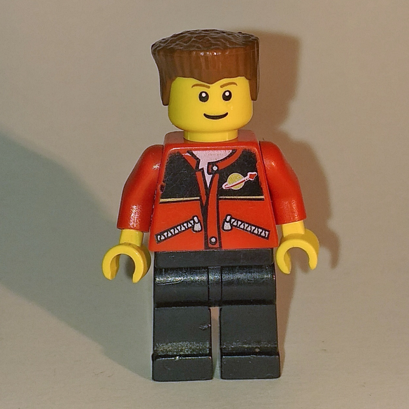 Lego Man - Red Jacket, Black Legs
