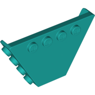 Lego Panel, Trapezoid, Tipper End Flat without Pins / Dark Turquoise