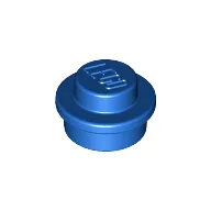 Plate Round 1 x 1 with Solid Stud / Blue