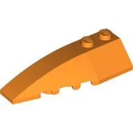 Brick Wedged, Curved 6 x 2 Left, Inner Ridges / Orange