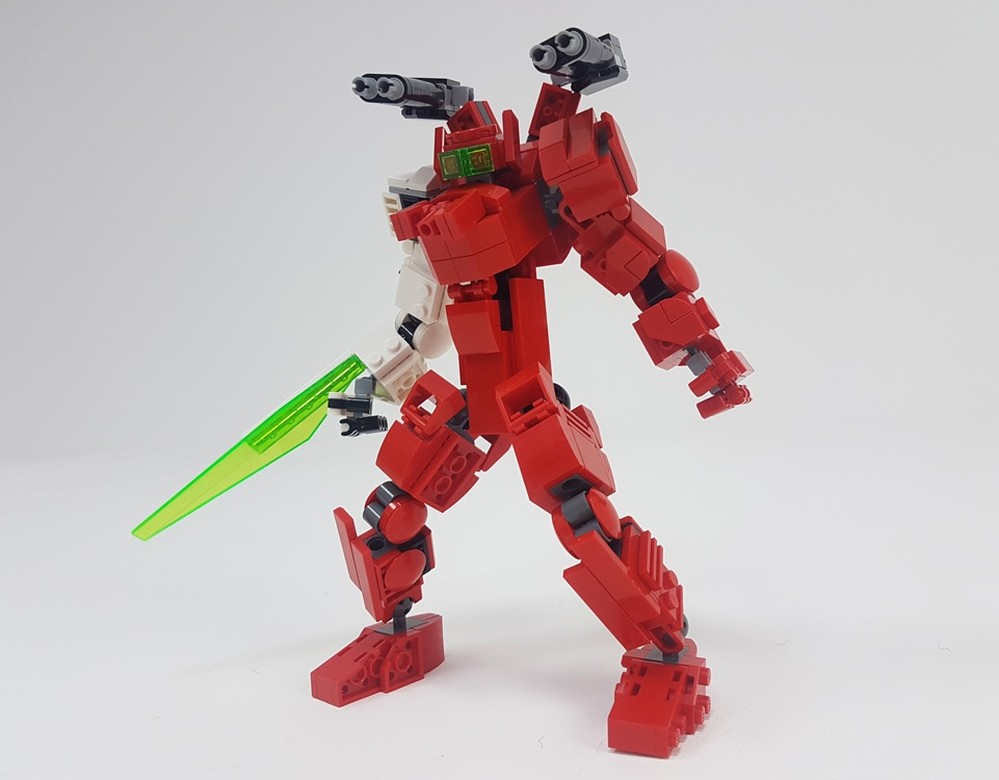 Lego White Arm Ground Soldier Robot: Mech