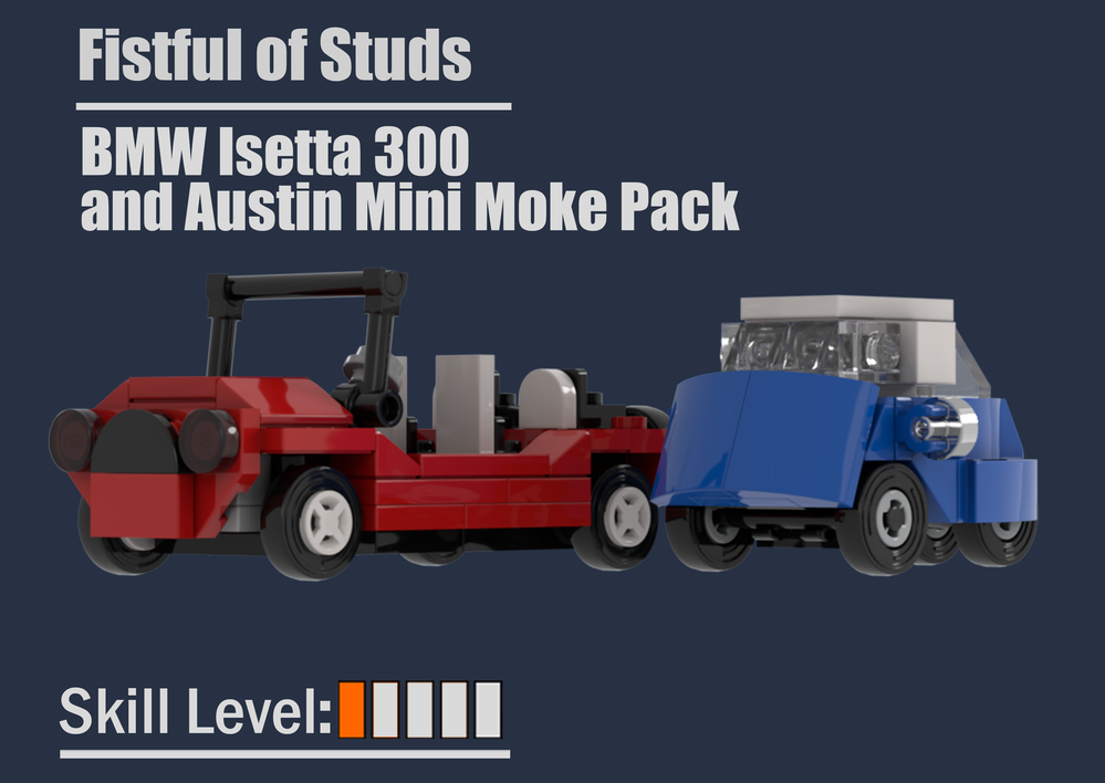 Lego BMW Isetta 300 and Austin Mini Moke Pack