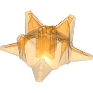 Large Figure Weapon Spiked Ball, Half / Trans-Orange