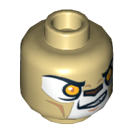 Lego Minifig Head Laval, Lion, Grin / Determined Print / Tan