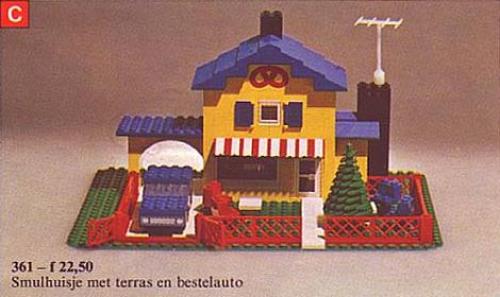 Lego Tea Garden Cafe with Baker's Van