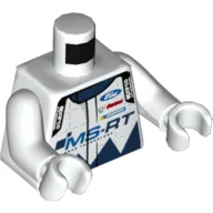 Torso, Racing Jacket with 'Ford' and 'sparco' Logo's, with 'MS-RT' / 'M-SPORT WORLD RALLY TEAM' Print, White Arms and Hands / White