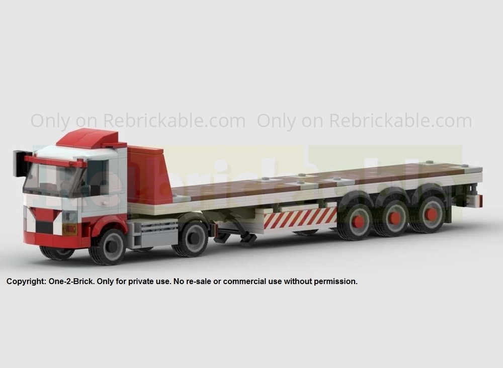 Lego Cabover with Flatbed trailer