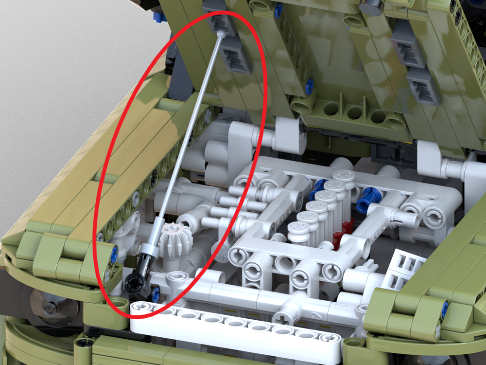 Lego New Defender hood bracket 42110