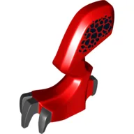 Creature Body Part, Dragon Leg, Left with Black Claws and Hip Print / Red