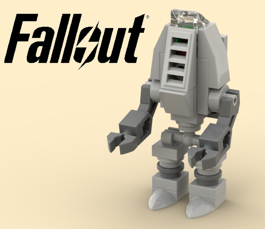 Lego Fallout Protectron minifig scale MOC