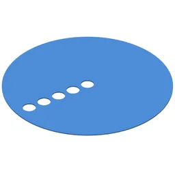 Science & Technology Panel - Circle Large / Trans-Dark Blue
