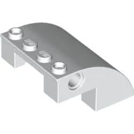 Brick Curved 4 x 4 x 2 with Holes / White