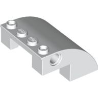 Lego Brick Curved 4 x 4 x 2 with Holes / White