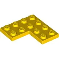 Plate 4 x 4 Corner / Yellow
