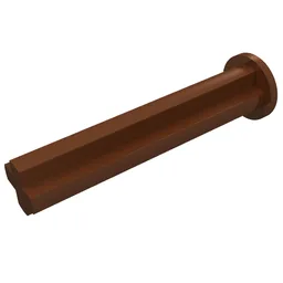 Technic Axle 3 with Stop / Reddish Brown