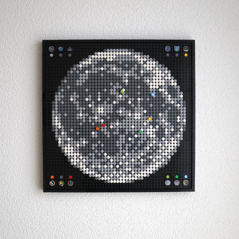 Lego Apollo Program Moon Landing Sites – Mosaic