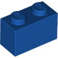 Brick 1 x 2 / Royal Blue